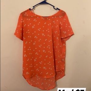 Floral coral blouse